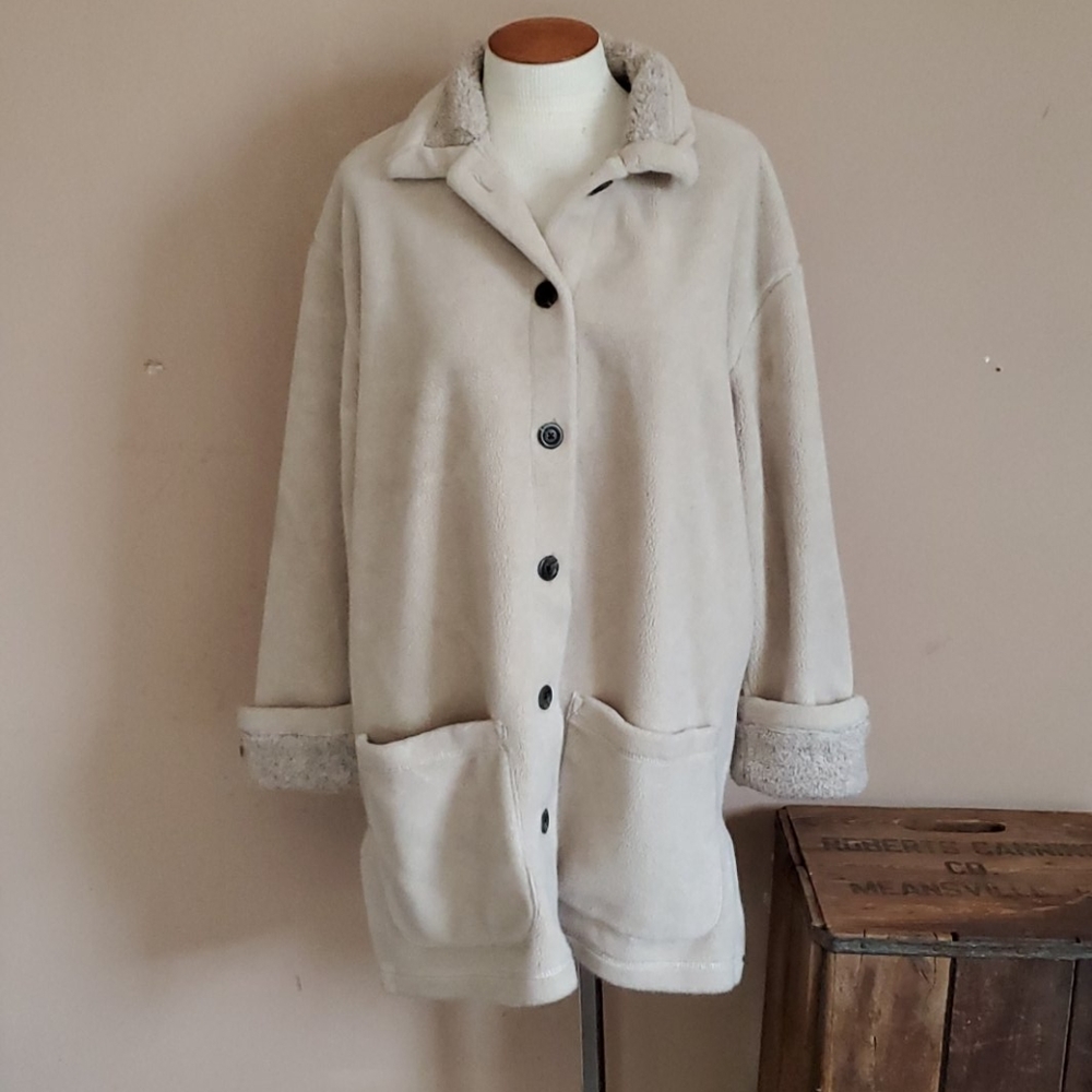 Nordstrom cream coat size medium/large